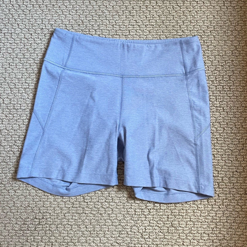 Outdoor Voices blue biker shorts